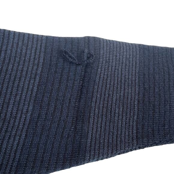 Jos J Oliver Mens XL Sweater Blue Made in Italy Merino Wool blend striped FLAW - Picture 11 of 16